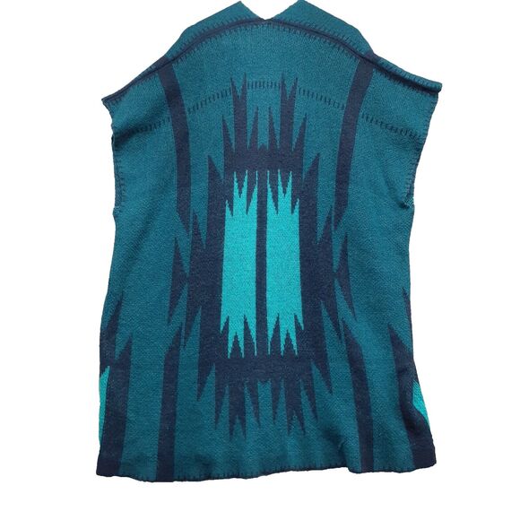 Rue 21 Womens One Size Sweater Duster Cardigan Aztec Open Front Multicolor Blue - Picture 5 of 6